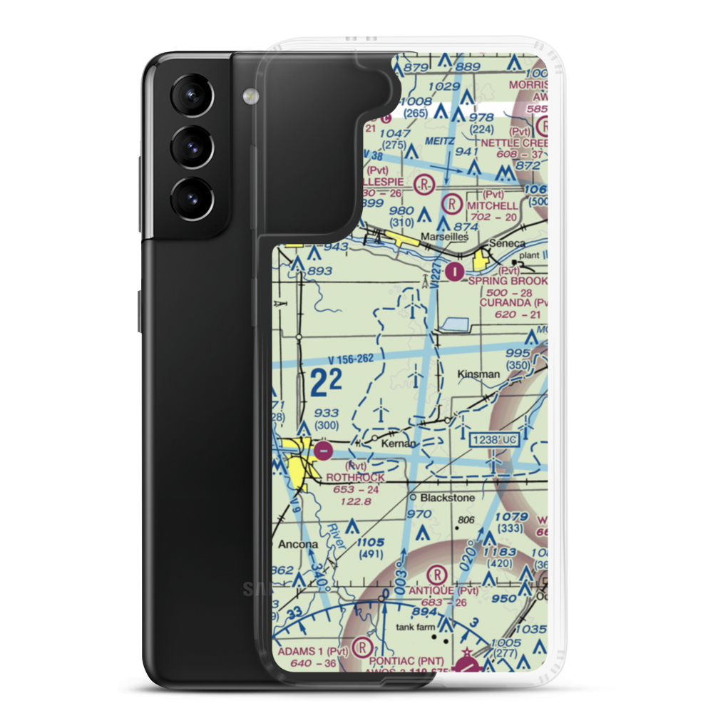 Egland Field (LL66) VFR Sectional Samsung Case Samsung Galaxy S21 Plus model shown