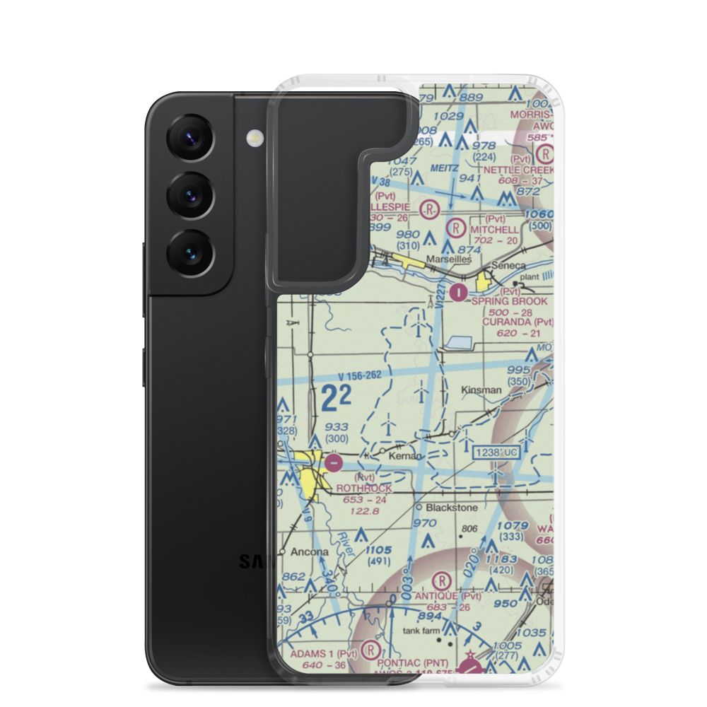 Egland Field (LL66) VFR Sectional Samsung Case Samsung Galaxy S22 model shown