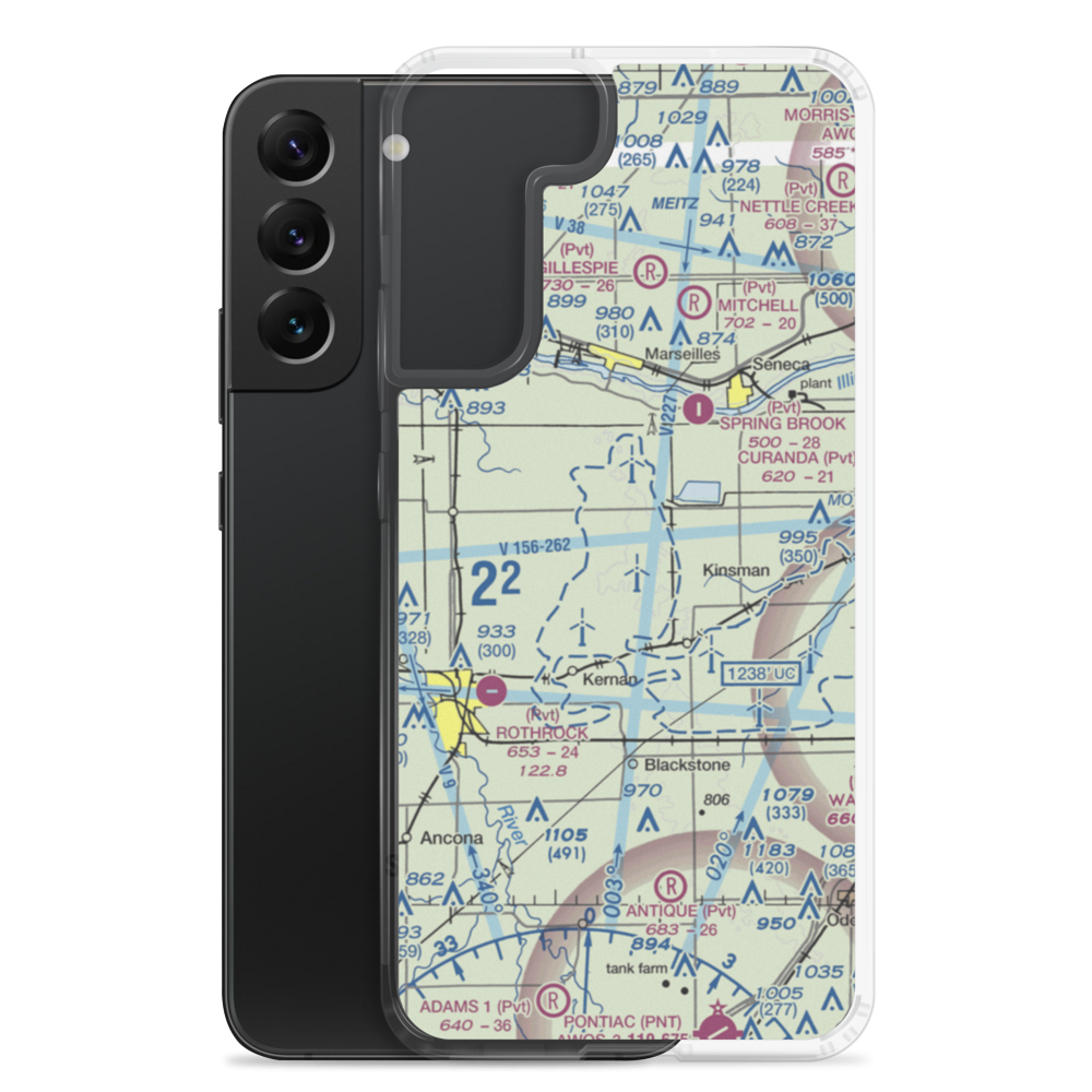 Egland Field (LL66) VFR Sectional Samsung Case Samsung Galaxy S22 Plus model shown