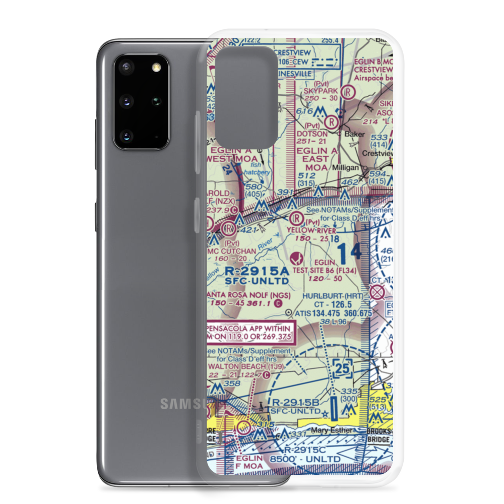 Eglin Auxiliary Field 6 Airport (KZ01) VFR Sectional Samsung Case Samsung Galaxy S20 Plus model shown