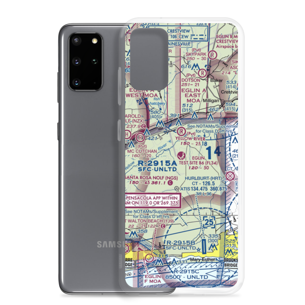 Eglin Test Site B6 Airport (FL34) VFR Sectional Samsung Case Samsung Galaxy S20 Plus model shown