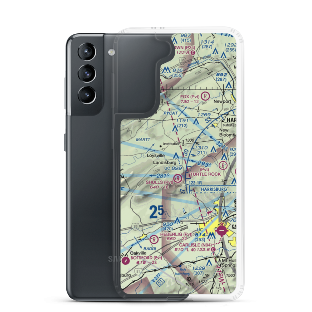 Egolf Airport (2PA7) VFR Sectional Samsung Case Samsung Galaxy S21 model shown