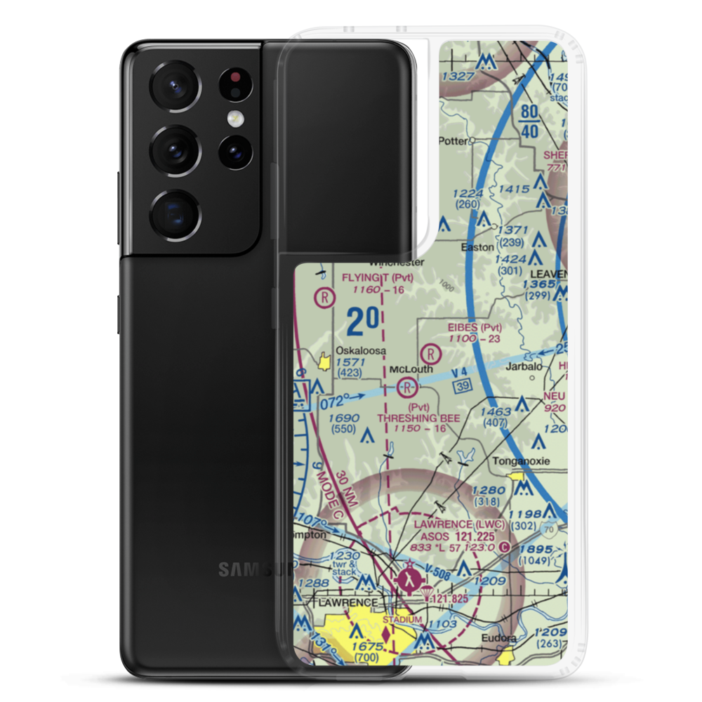 Eibes Airfield (SN90) VFR Sectional Samsung Case Samsung Galaxy S21 Ultra model shown