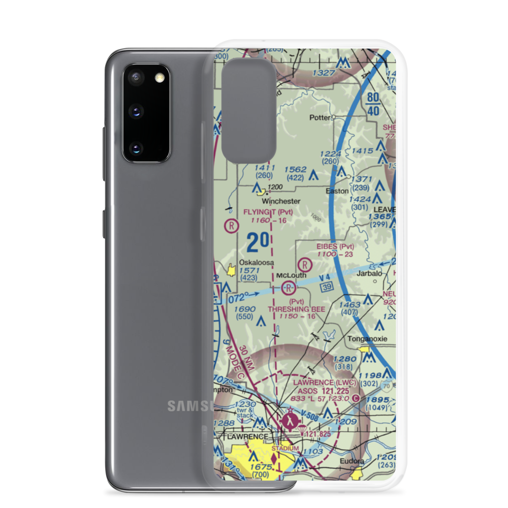 Eibes Airfield (SN90) VFR Sectional Samsung Case Samsung Galaxy S20 model shown