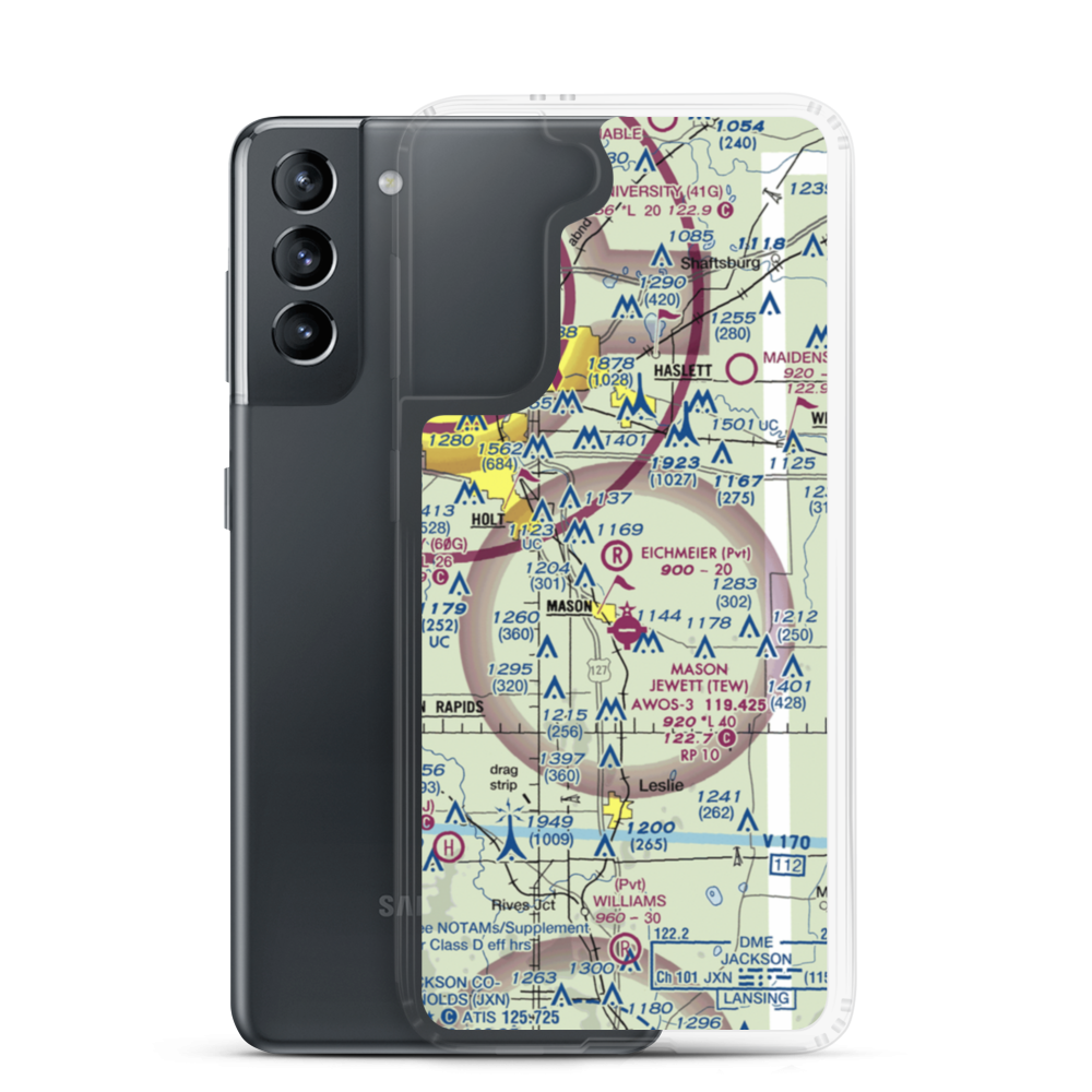 Eichmeier Field (MI38) VFR Sectional Samsung Case Samsung Galaxy S21 model shown