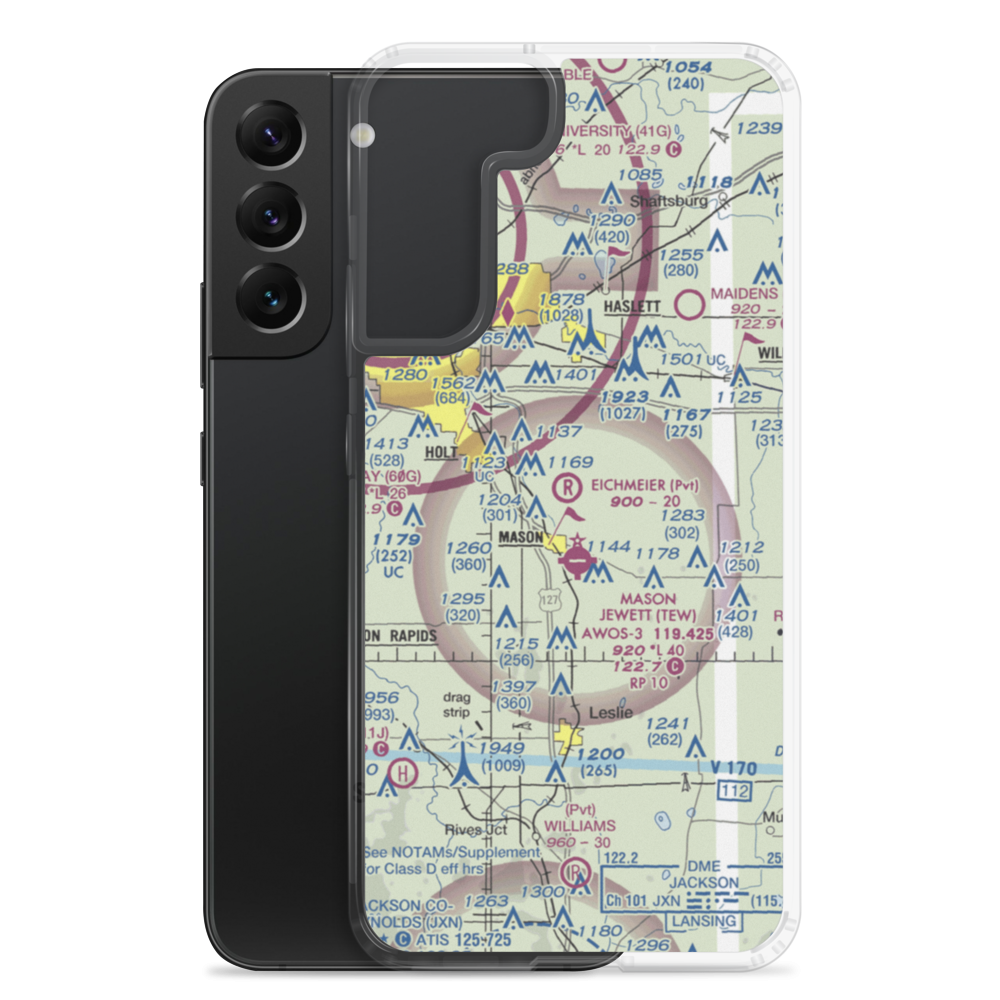 Eichmeier Field (MI38) VFR Sectional Samsung Case Samsung Galaxy S22 Plus model shown