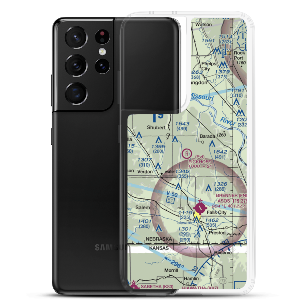 Eickhoff Strip (5NE2) VFR Sectional Samsung Case Samsung Galaxy S21 Ultra model shown