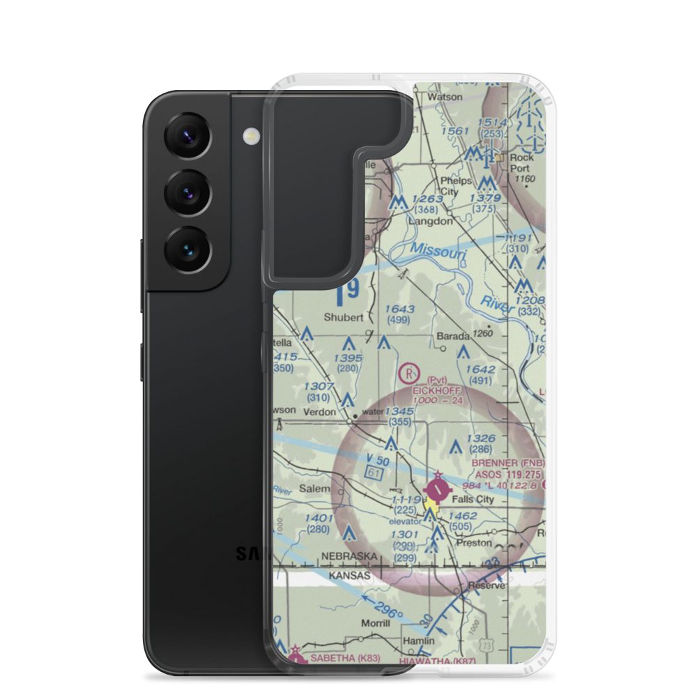 Eickhoff Strip (5NE2) VFR Sectional Samsung Case Samsung Galaxy S22 model shown