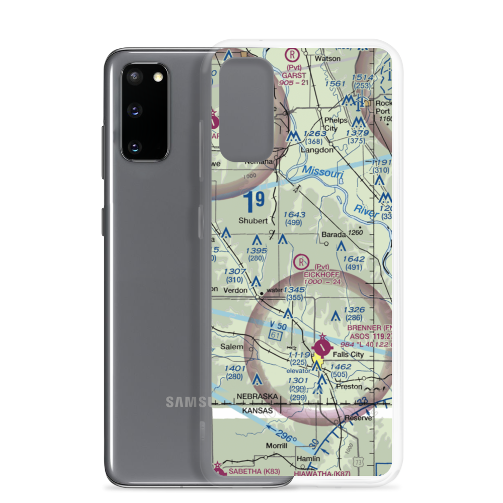 Eickhoff Strip (5NE2) VFR Sectional Samsung Case Samsung Galaxy S20 model shown