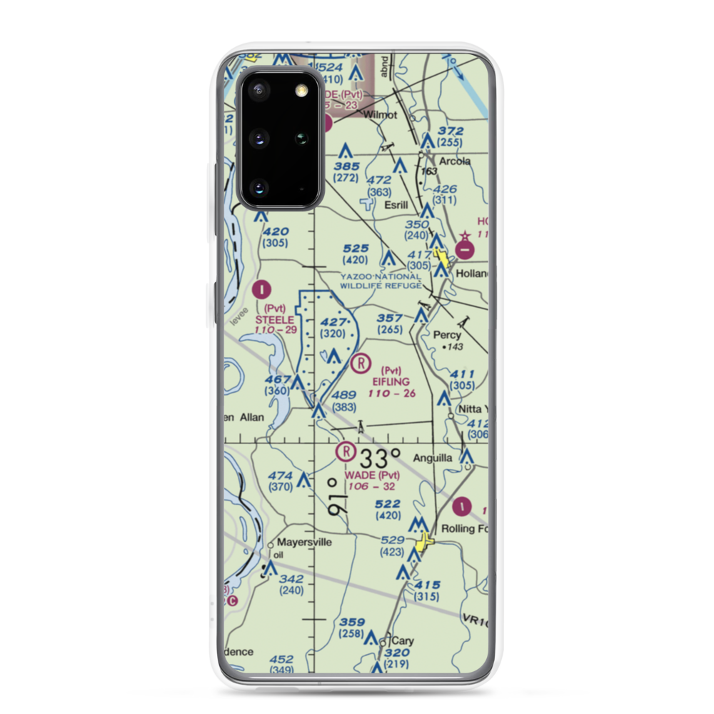 Eifling Farms Airport (MS13) VFR Sectional Samsung Case Samsung Galaxy S20 Plus model shown