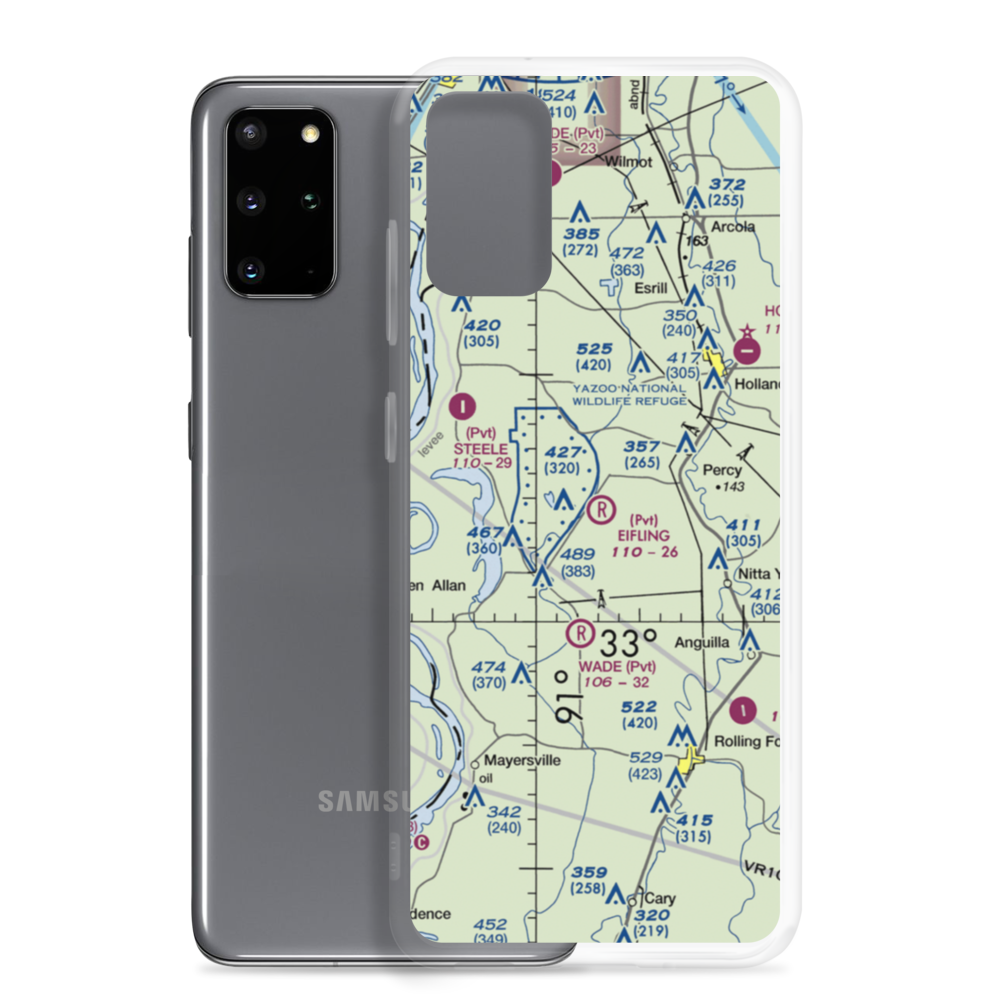 Eifling Farms Airport (MS13) VFR Sectional Samsung Case Samsung Galaxy S20 Plus model shown