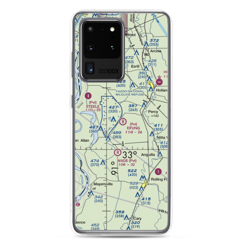 Eifling Farms Airport (MS13) VFR Sectional Samsung Case Samsung Galaxy S20 Ultra model shown