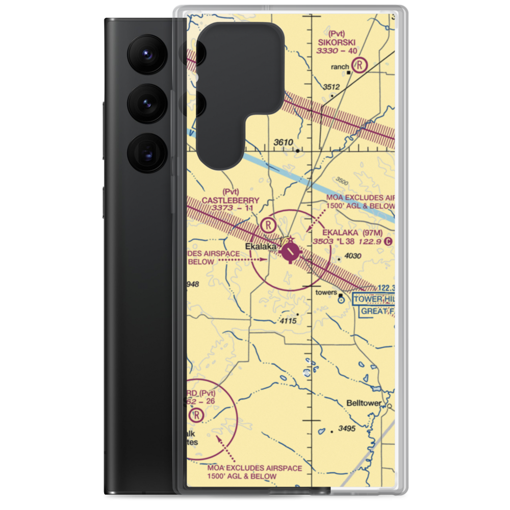 Ekalaka Airport (97M) VFR Sectional Samsung Case Samsung Galaxy S22 Ultra model shown