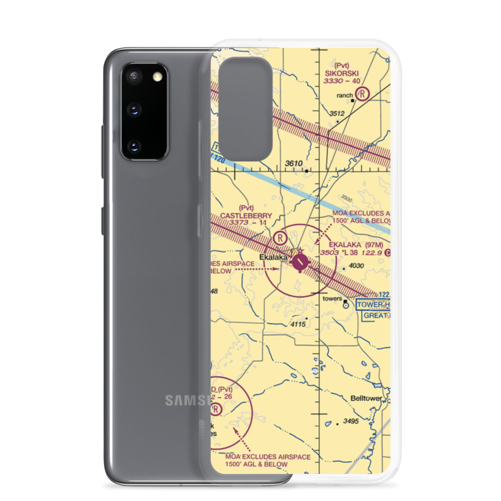 Ekalaka Airport (97M) VFR Sectional Samsung Case Samsung Galaxy S20 model shown