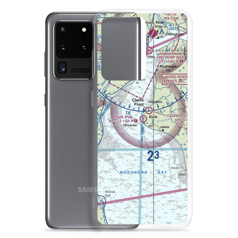 Ekuk Airport (KKU) VFR Sectional Samsung Case Samsung Galaxy S20 Ultra model shown