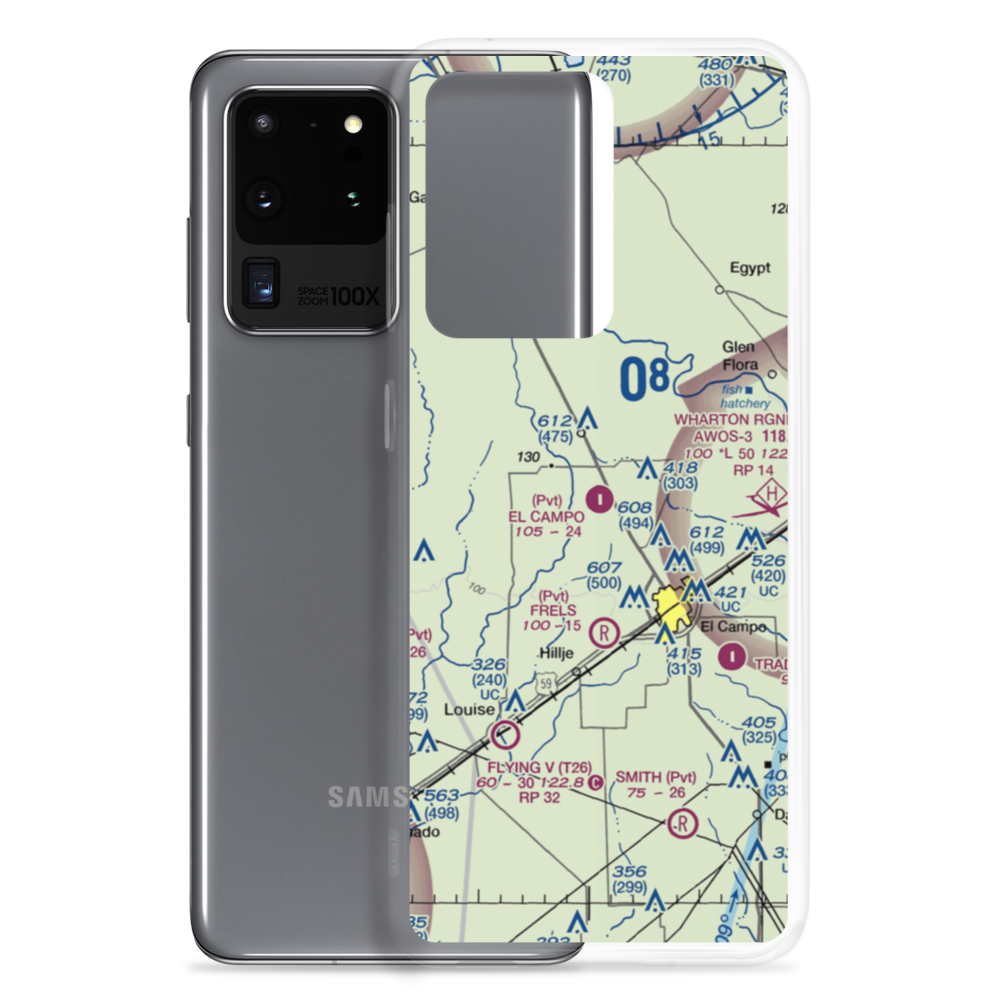 El Campo Airpark (TS96) VFR Sectional Samsung Case Samsung Galaxy S20 Ultra model shown