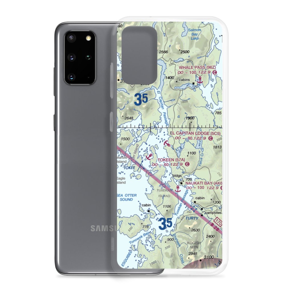 El Capitan Lodge Seaplane Base (5C5) VFR Sectional Samsung Case Samsung Galaxy S20 Plus model shown