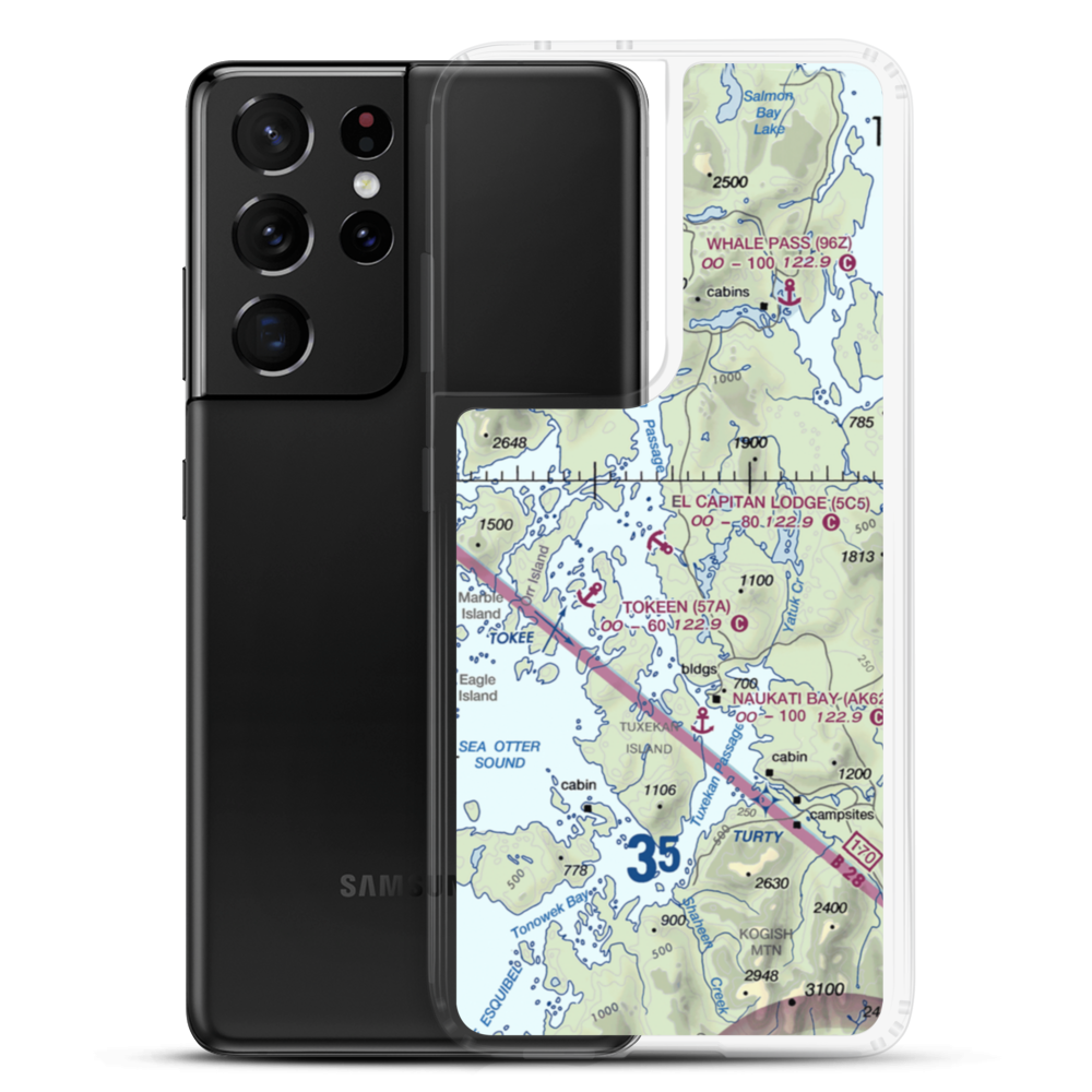 El Capitan Lodge Seaplane Base (5C5) VFR Sectional Samsung Case Samsung Galaxy S21 Ultra model shown