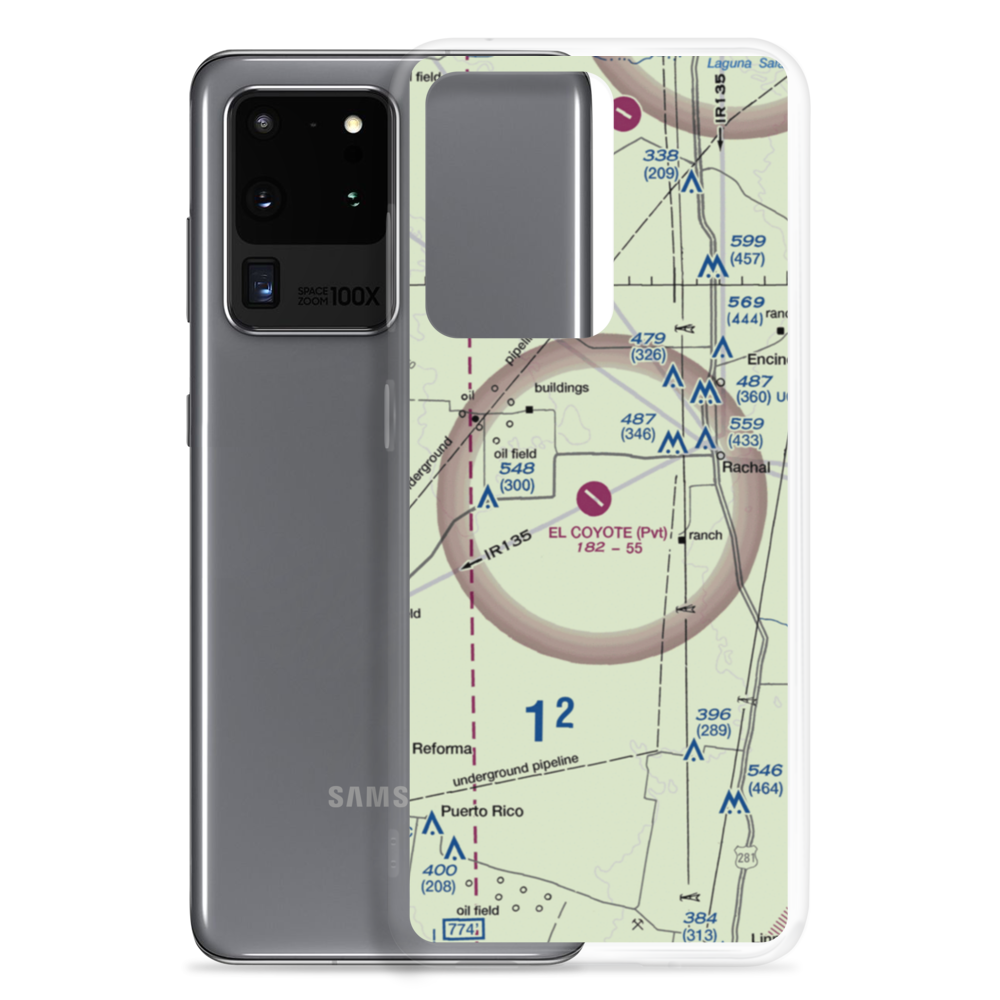 El Coyote Ranch Airport (2TA8) VFR Sectional Samsung Case Samsung Galaxy S20 Ultra model shown