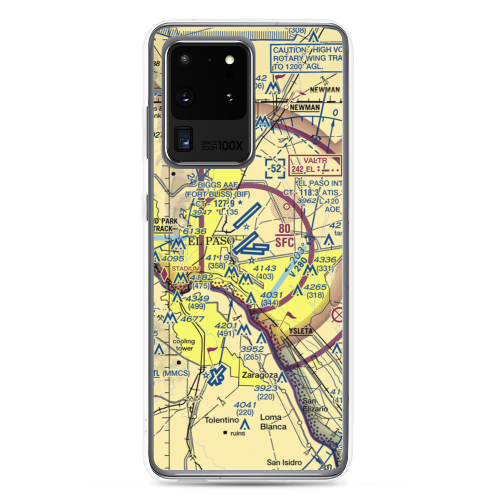 El Paso International Airport (ELP) VFR Sectional Samsung Case Samsung Galaxy S20 Ultra model shown