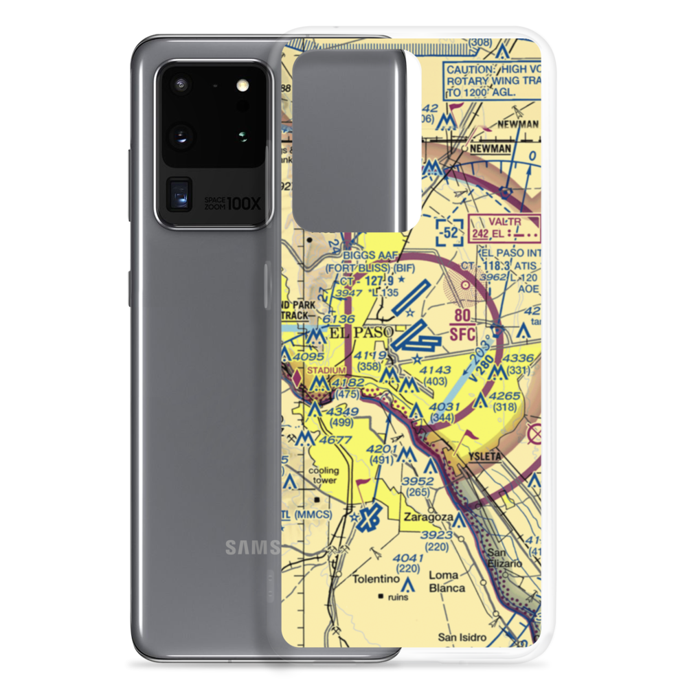 El Paso International Airport (ELP) VFR Sectional Samsung Case Samsung Galaxy S20 Ultra model shown