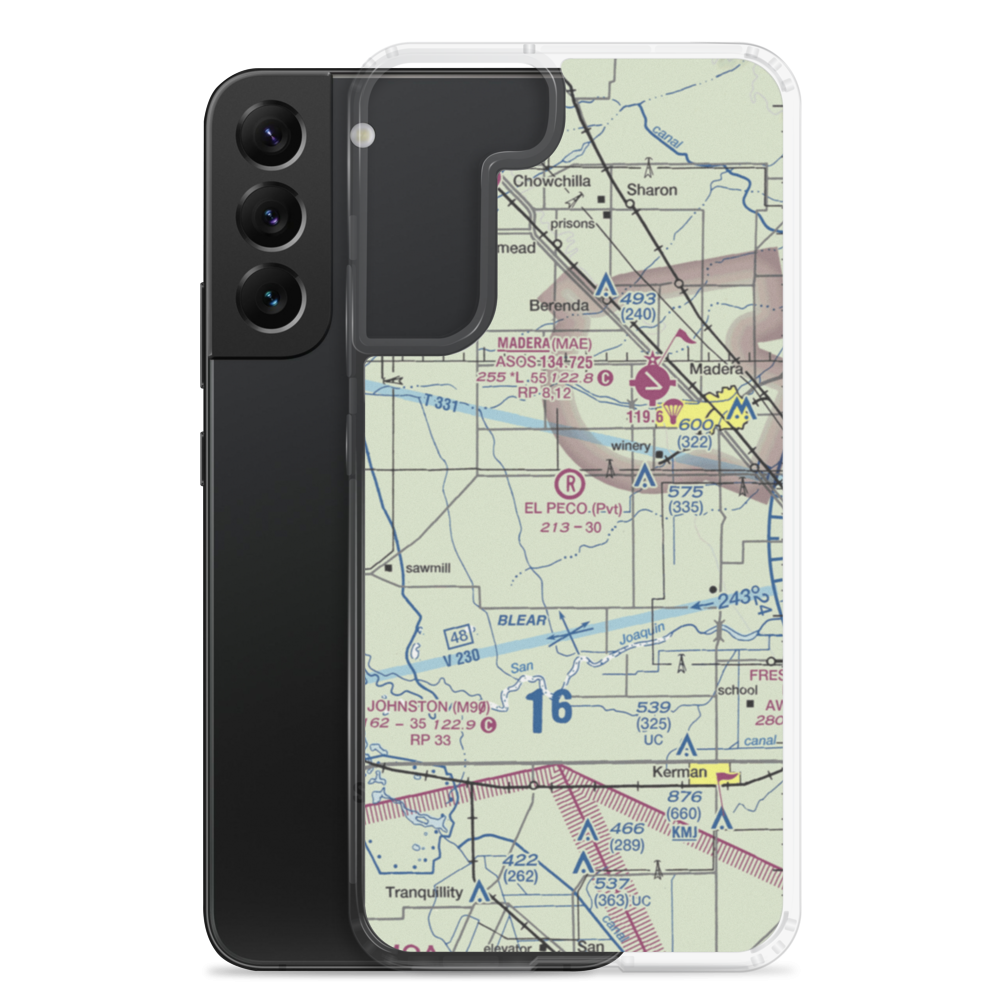 El Peco Ranch Airport (49CL) VFR Sectional Samsung Case Samsung Galaxy S22 Plus model shown