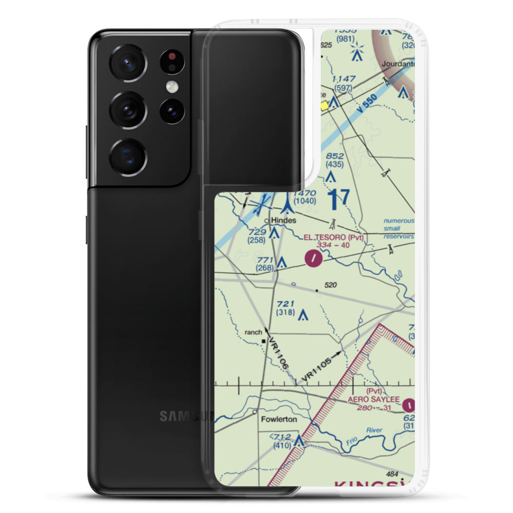 El Tesoro Ranch Airport (02TS) VFR Sectional Samsung Case Samsung Galaxy S21 Ultra model shown