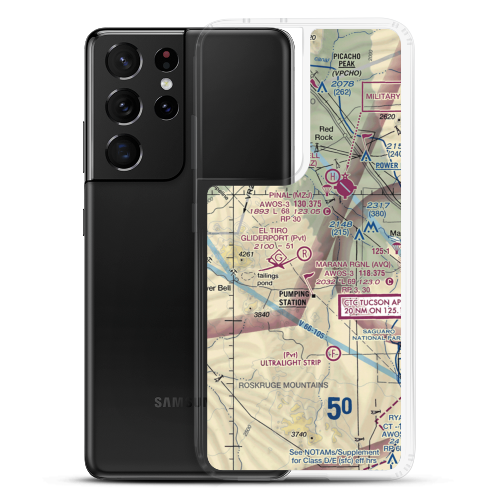 El Tiro Gliderport (AZ67) VFR Sectional Samsung Case Samsung Galaxy S21 Ultra model shown