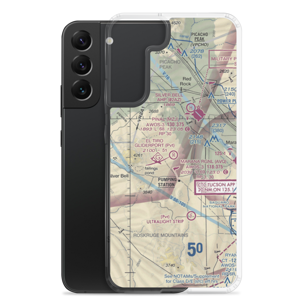 El Tiro Gliderport (AZ67) VFR Sectional Samsung Case Samsung Galaxy S22 Plus model shown