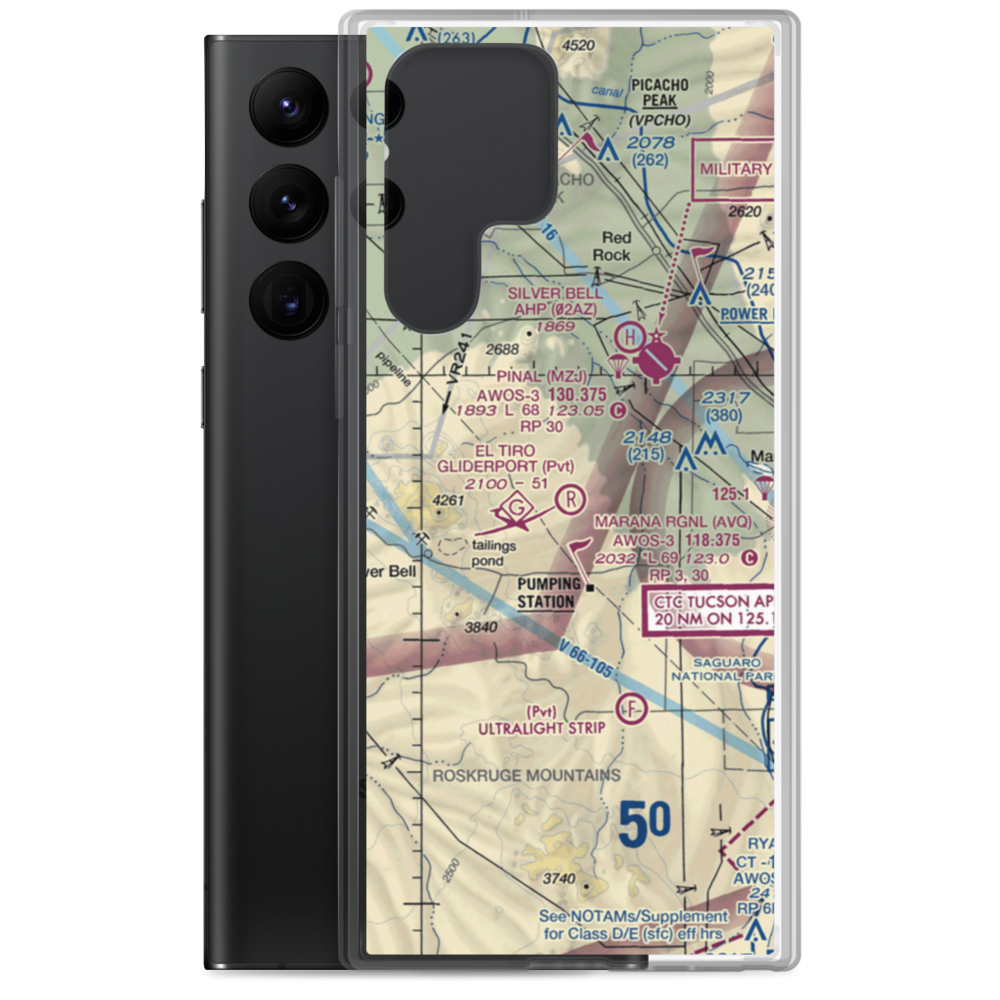 El Tiro Gliderport (AZ67) VFR Sectional Samsung Case Samsung Galaxy S22 Ultra model shown