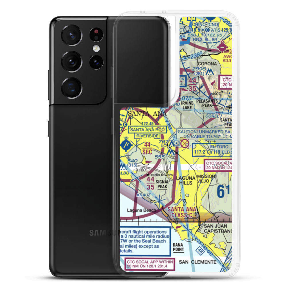 El Toro Marine Corps Air Station (NZJ) VFR Sectional Samsung Case Samsung Galaxy S21 Ultra model shown