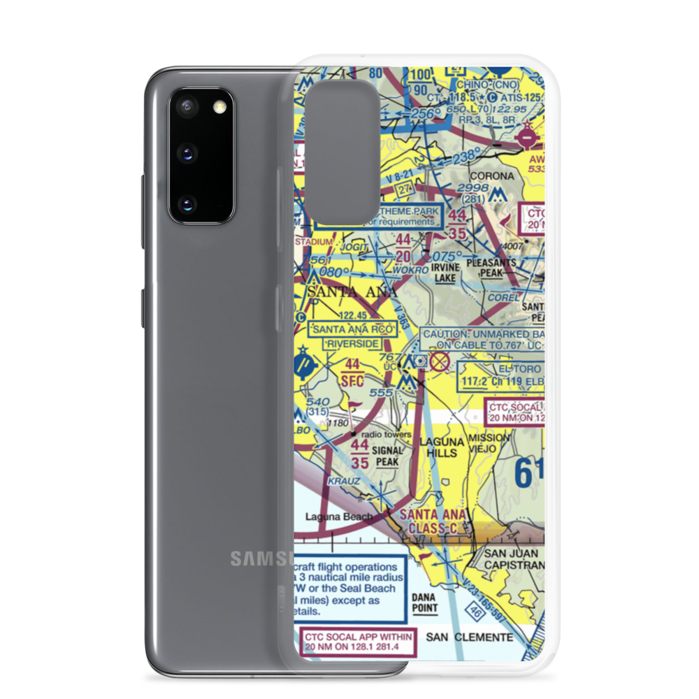 El Toro Marine Corps Air Station (NZJ) VFR Sectional Samsung Case Samsung Galaxy S20 model shown