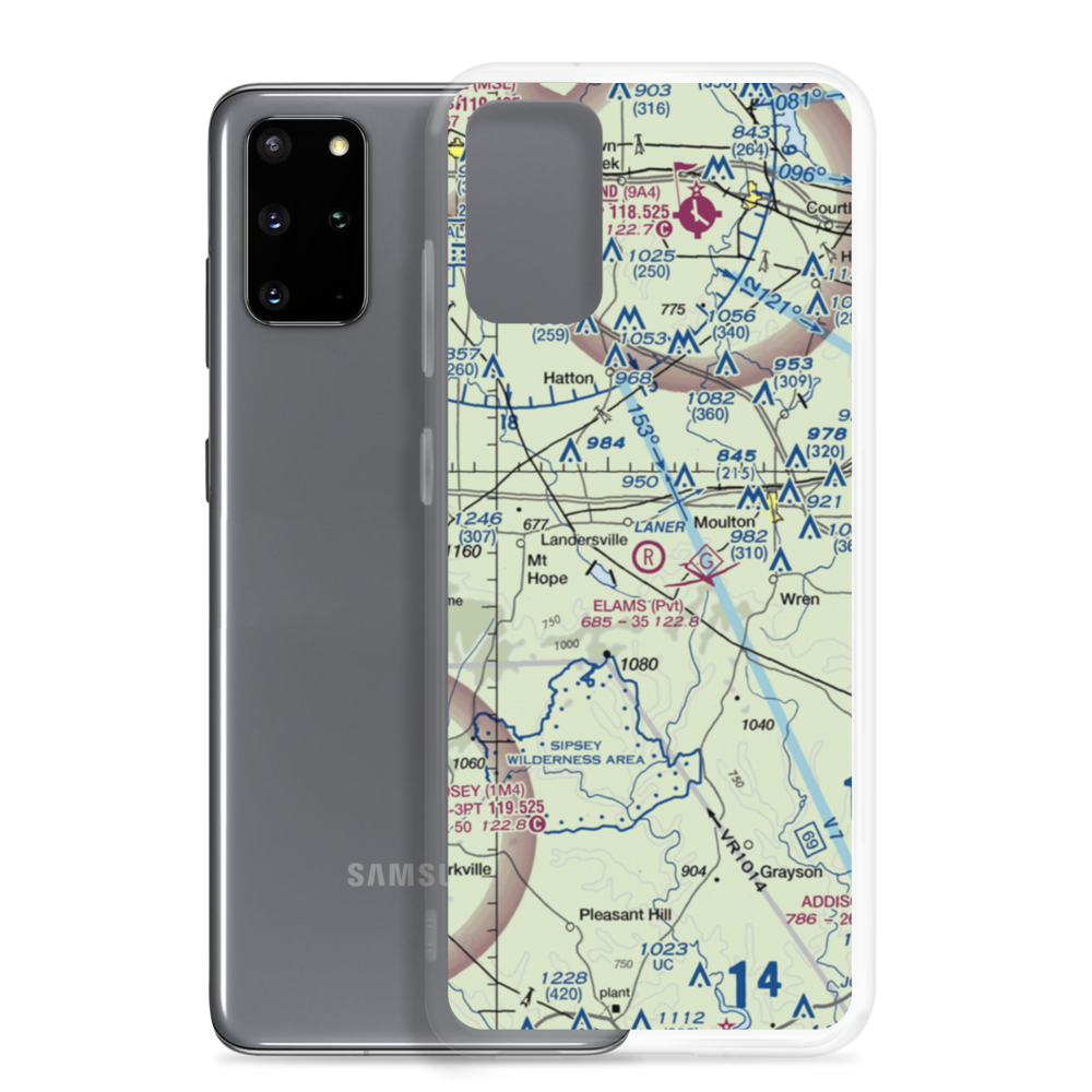 Elam's Landing Airport (AL34) VFR Sectional Samsung Case Samsung Galaxy S20 Plus model shown