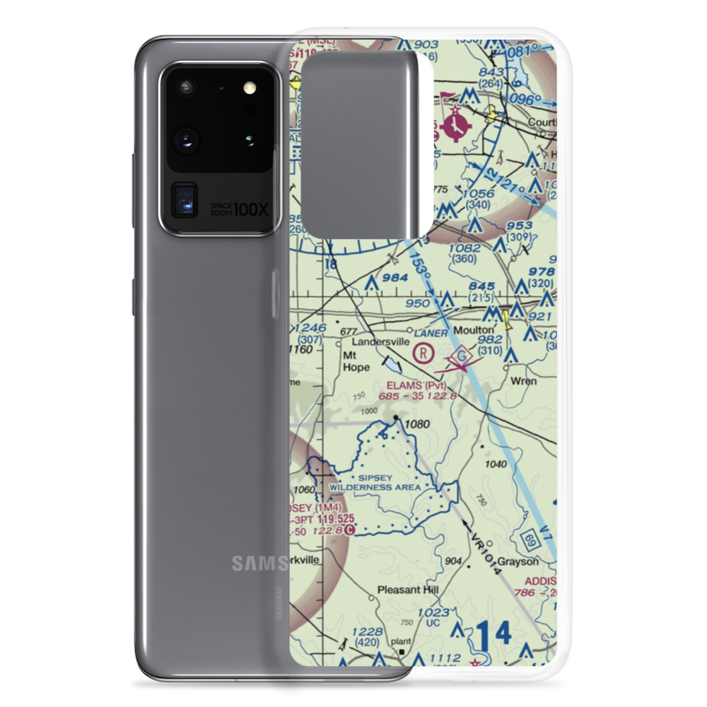 Elam's Landing Airport (AL34) VFR Sectional Samsung Case Samsung Galaxy S20 Ultra model shown