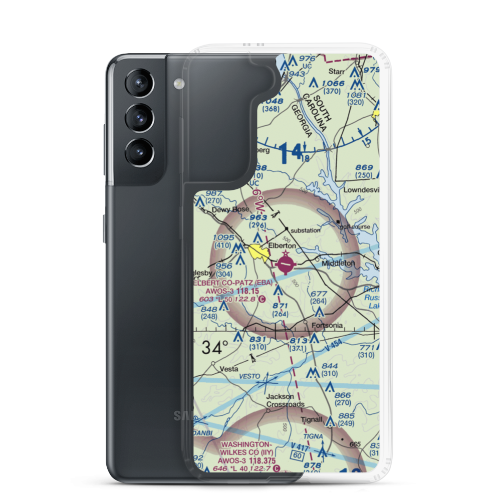 Elbert-County-Patz Field (EBA) VFR Sectional Samsung Case Samsung Galaxy S21 model shown
