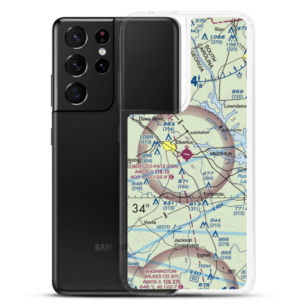 Elbert-County-Patz Field (EBA) VFR Sectional Samsung Case Samsung Galaxy S21 Ultra model shown