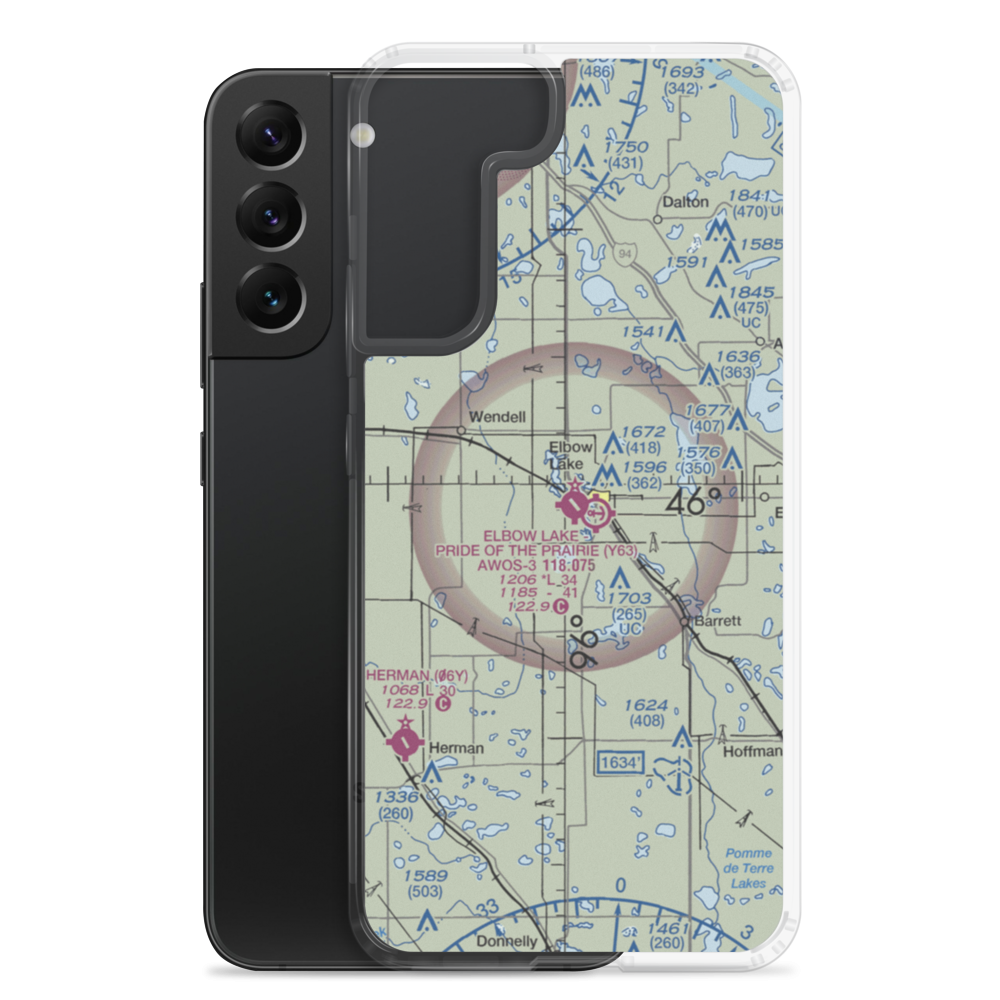 Elbow Lake Municipal - Pride of the Prairie Airport (Y63) VFR Sectional Samsung Case Samsung Galaxy S22 Plus model shown