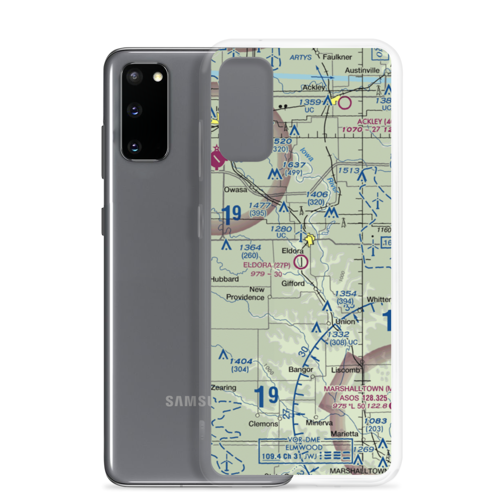 Eldora Municipal Airport (6C0) VFR Sectional Samsung Case Samsung Galaxy S20 model shown