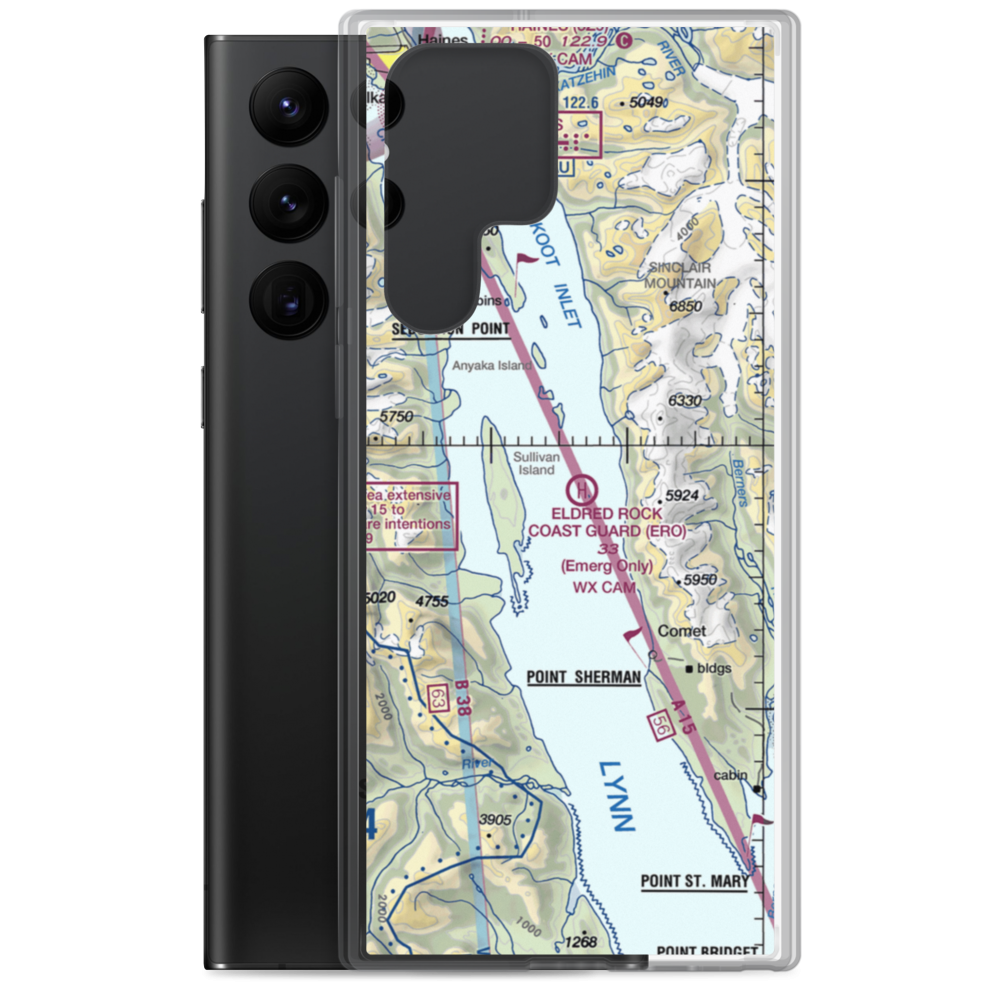 Eldred Rock Cg Heliport (ERO) VFR Sectional Samsung Case Samsung Galaxy S22 Ultra model shown