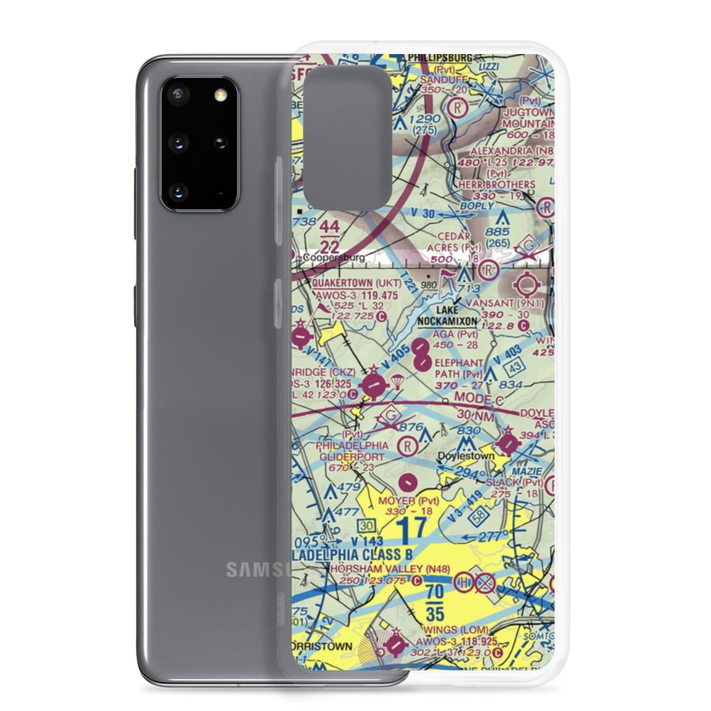 Elephant Path Airport (PS03) VFR Sectional Samsung Case Samsung Galaxy S20 Plus model shown