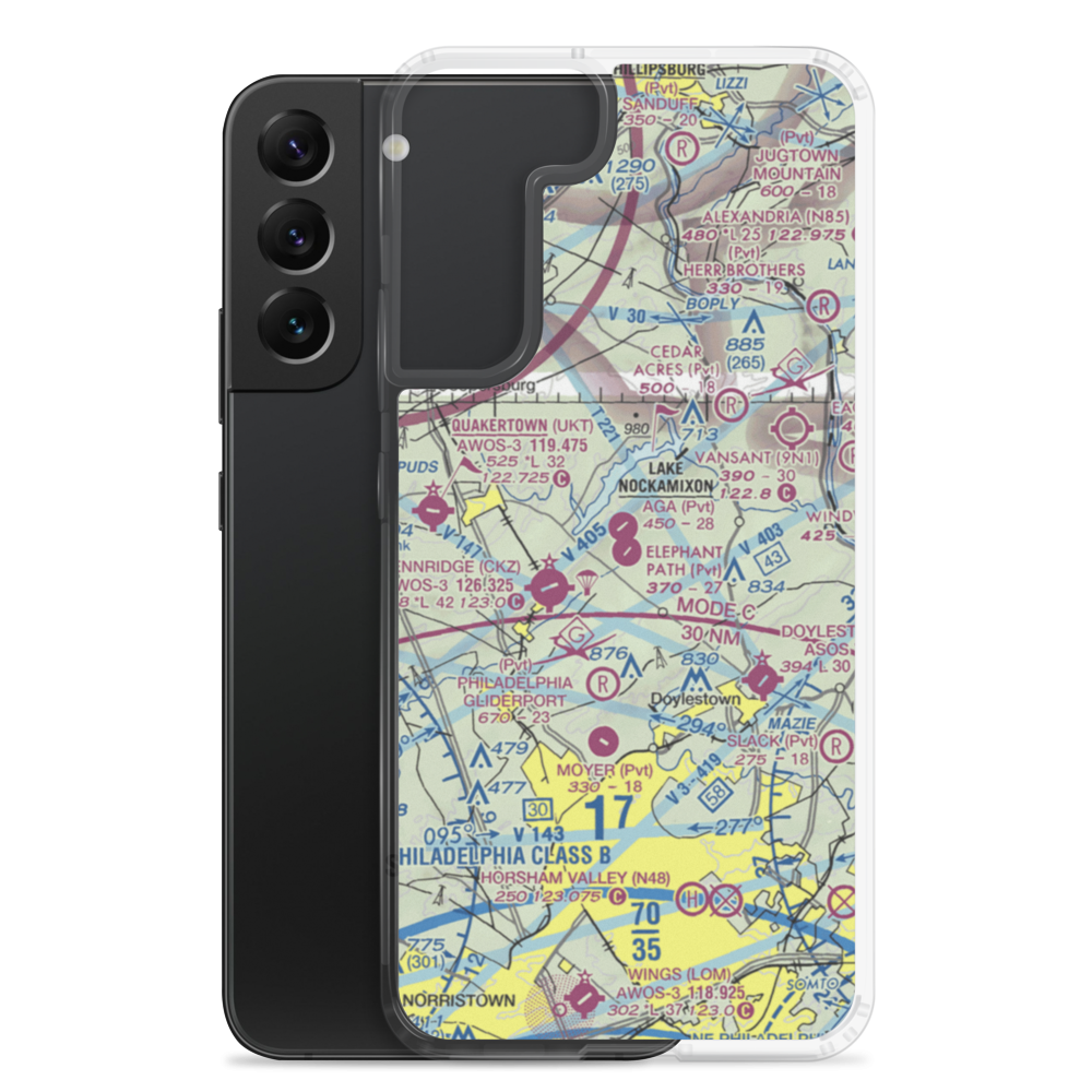 Elephant Path Airport (PS03) VFR Sectional Samsung Case Samsung Galaxy S22 Plus model shown