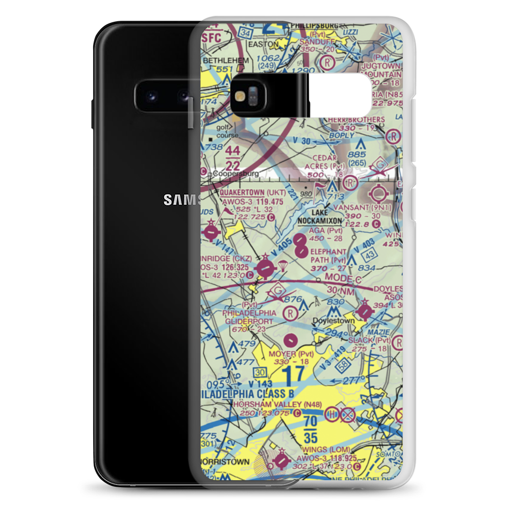 Elephant Path Airport (PS03) VFR Sectional Samsung Case Samsung Galaxy S10+ model shown