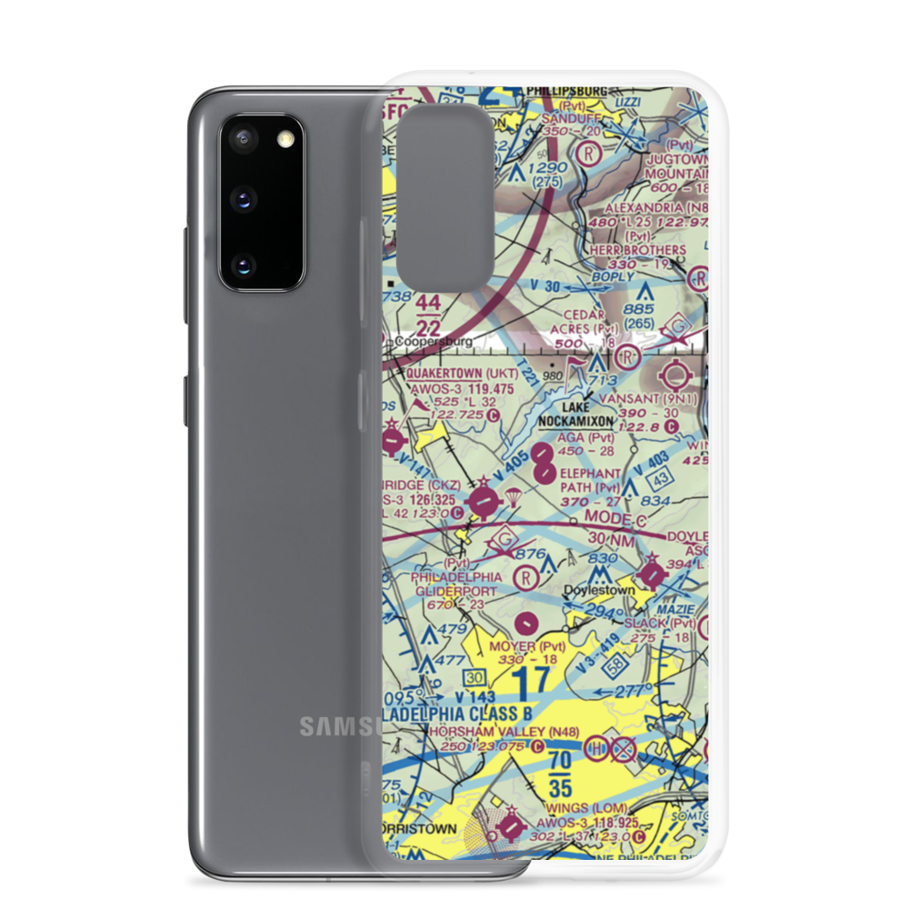 Elephant Path Airport (PS03) VFR Sectional Samsung Case Samsung Galaxy S20 model shown