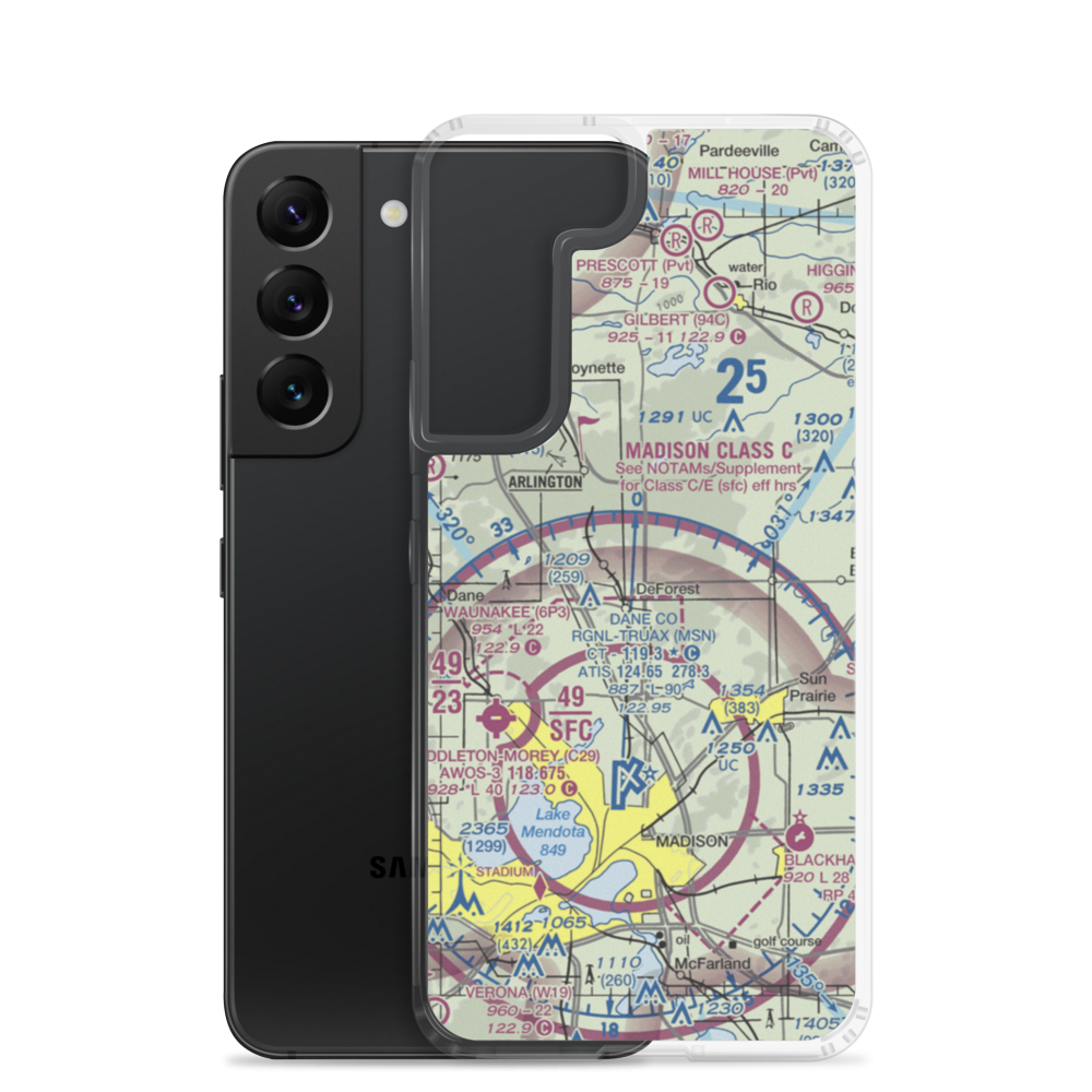 Elert Airport (WS12) VFR Sectional Samsung Case Samsung Galaxy S22 model shown