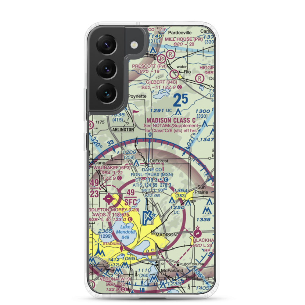 Elert Airport (WS12) VFR Sectional Samsung Case Samsung Galaxy S22 Plus model shown