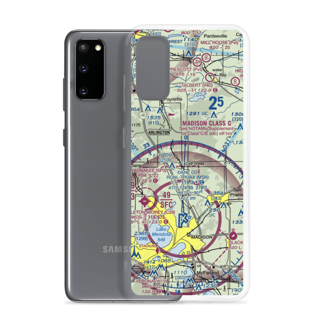 Elert Airport (WS12) VFR Sectional Samsung Case Samsung Galaxy S20 model shown