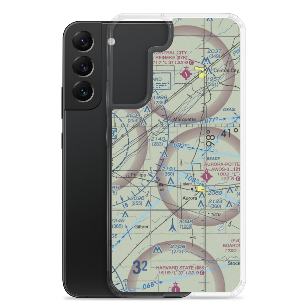 Elge Field (50NE) VFR Sectional Samsung Case Samsung Galaxy S22 Plus model shown