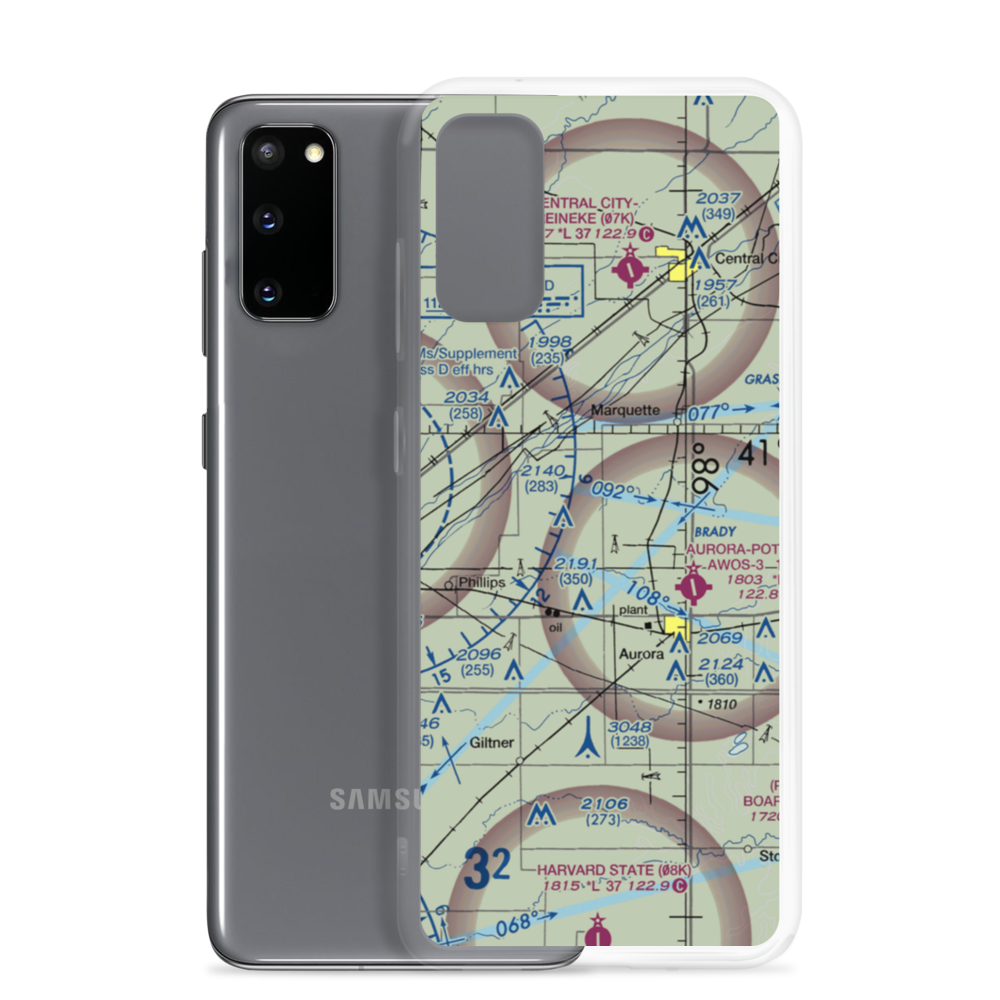 Elge Field (50NE) VFR Sectional Samsung Case Samsung Galaxy S20 model shown