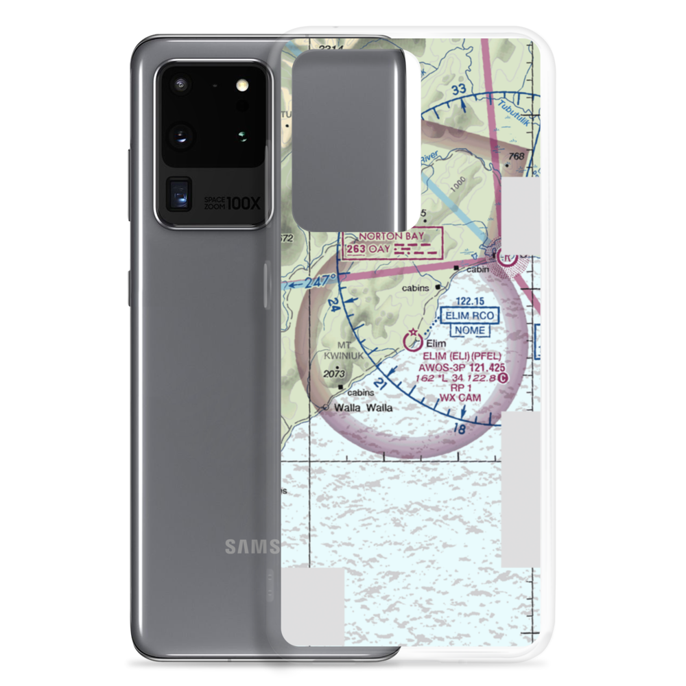 Elim Airport (ELI) VFR Sectional Samsung Case Samsung Galaxy S20 Ultra model shown