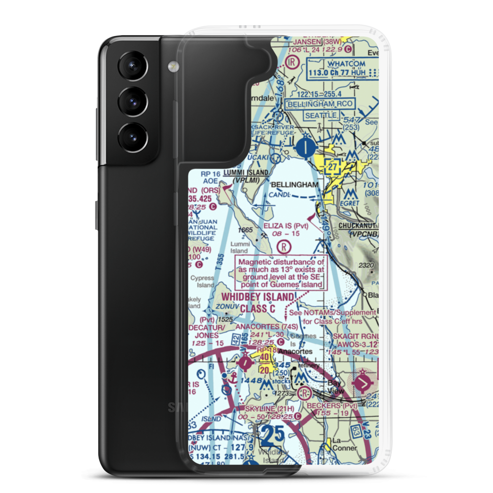 Eliza Island Airport (WA93) VFR Sectional Samsung Case Samsung Galaxy S21 Plus model shown